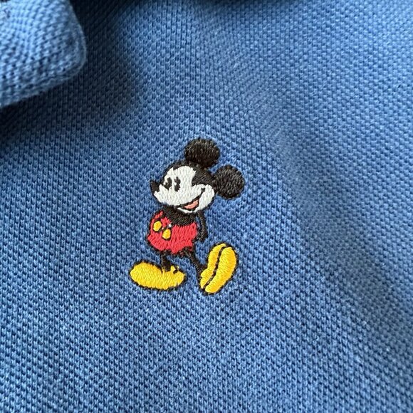 Disney Parks Golf Polo Mickey Mouse Embroidered Mens Small Blue - Picture 4 of 6